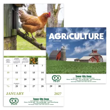 Agriculture Wall Calendar - Stapled